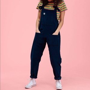 Lucy and Yak Sailor blue Corduroy dungarees